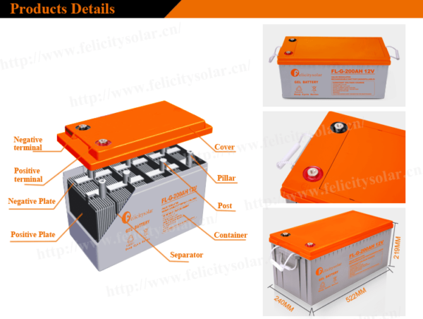 Felicity Solar 12V 200Ah AGM Battery Details