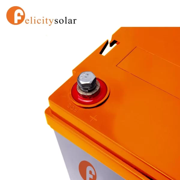 Felicity Solar 12V 100Ah Deep Cycle GEL Battery Terminals