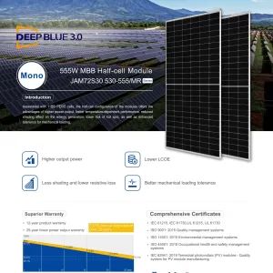 JA Solar Panel Monocrystalline 550Watts