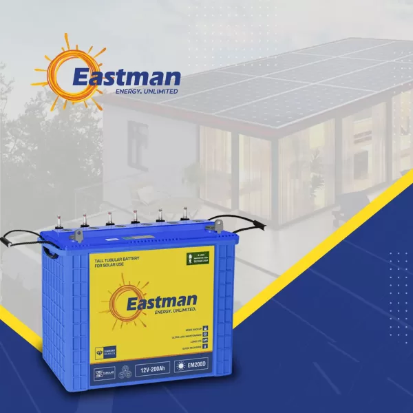 EASTMAN 12 VOLT 220AH DEEP CYCLE TUBULAR SOLAR BATTERY Main