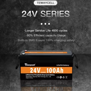 TEWAYCELL 24VOLT 100AH LITHIUM BATTERY LIFEPO4